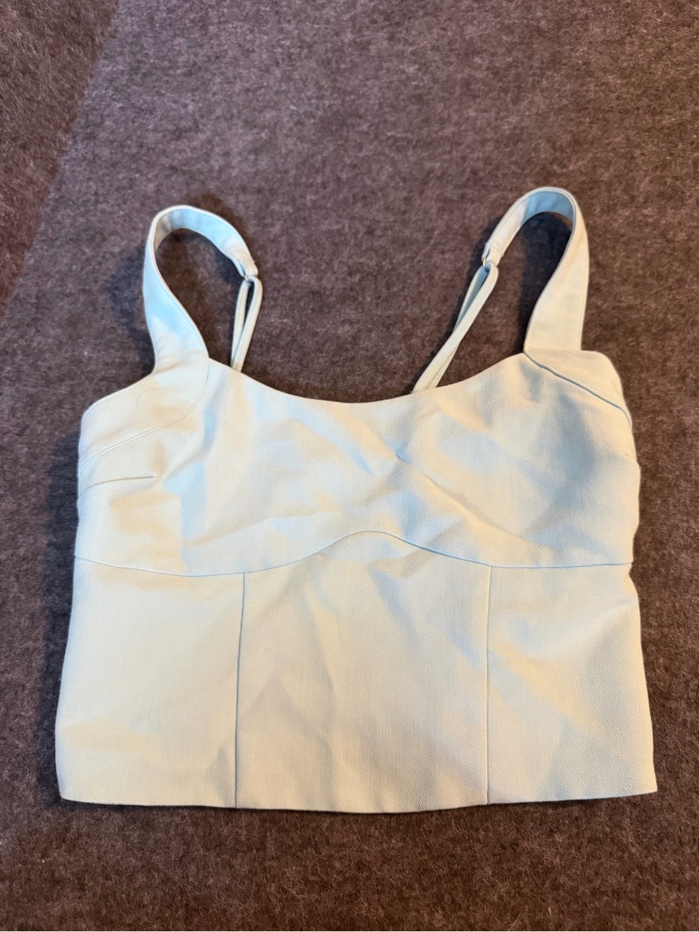 Abercrombie & Fitch Cream Cropped Tank Top